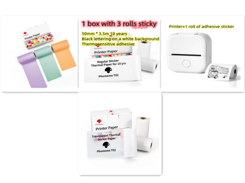Portable Mini Thermal Label Printer Home Photo Printer Student Wrong Question Printer Bluetooth-compatible Mini Label Printer Price Tag Minha loja