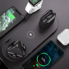 Wireless Charger For IPhone Fast Charger For Phone Fast Charging Pad For Phone Watch 6 In 1 Charging Dock Station Minha loja