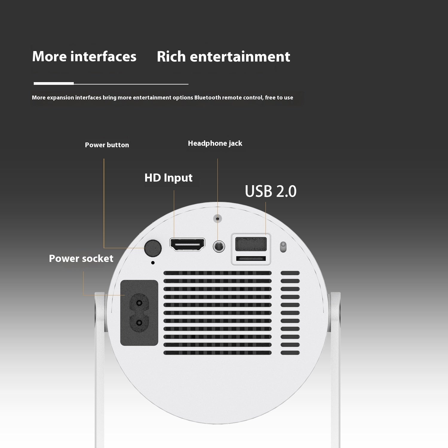 Portable Projector Small Straight Projector For Home Use 180 Degrees Projection Angle Automatic Focus Home Video Projector Minha loja