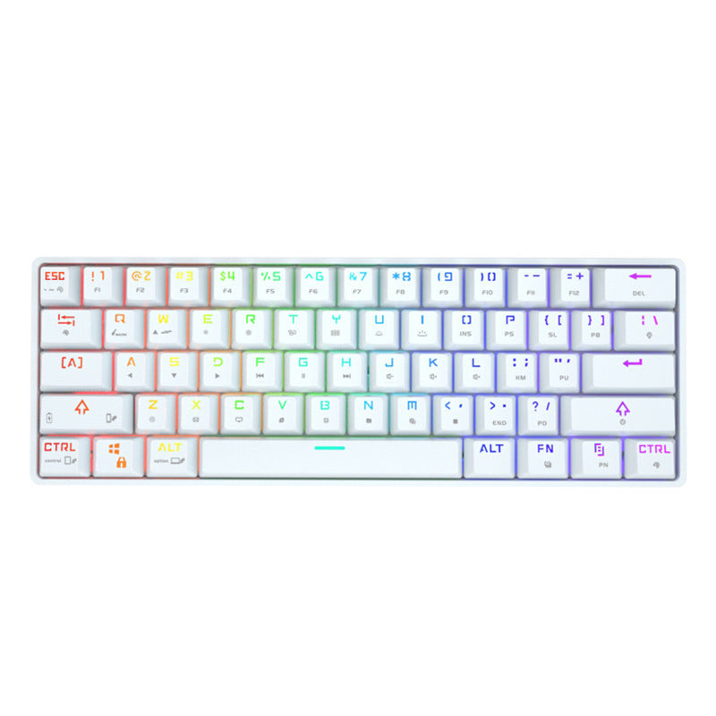 Wireless Bluetooth Keyboard Colorful PBT Keycaps Mechanical Keyboard Minha loja