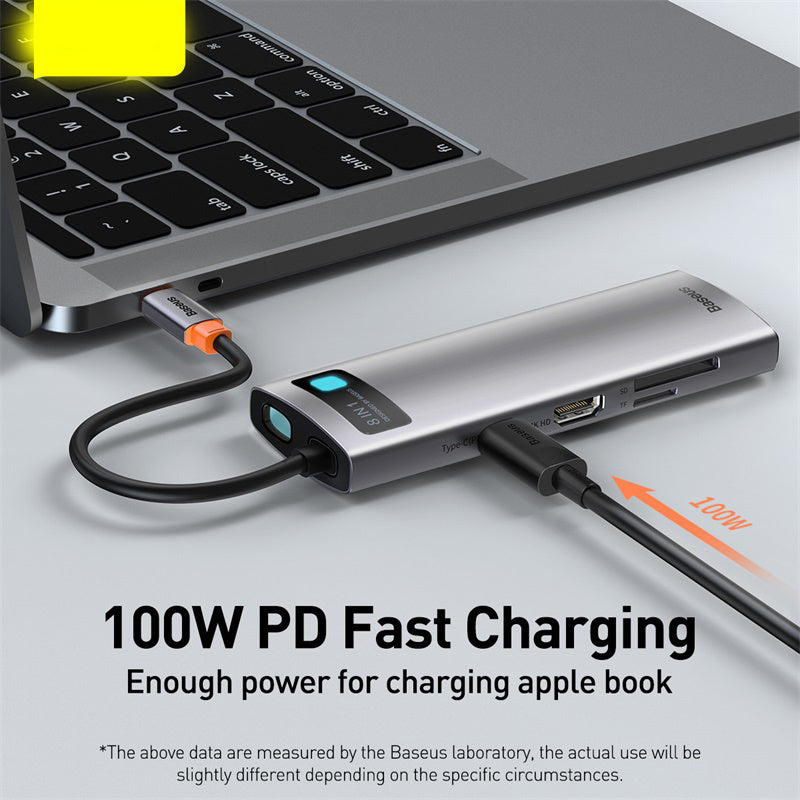 Metal Shimmer Typec Hub Multi-function Docking Station 4K HD USB Notebook 6-in-1 Minha loja