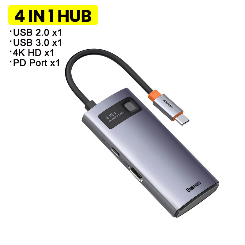 Metal Shimmer Typec Hub Multi-function Docking Station 4K HD USB Notebook 6-in-1 Minha loja