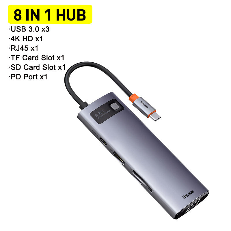 Metal Shimmer Typec Hub Multi-function Docking Station 4K HD USB Notebook 6-in-1 Minha loja