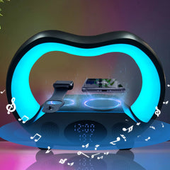 2024 New 6 In 1 Smart Remote Control Bluetooth-compatible Ambience Intelligent LED Table Lamp Multi-function Wireless Charger Night Light Bluetooth-compatible Speaker Minha loja