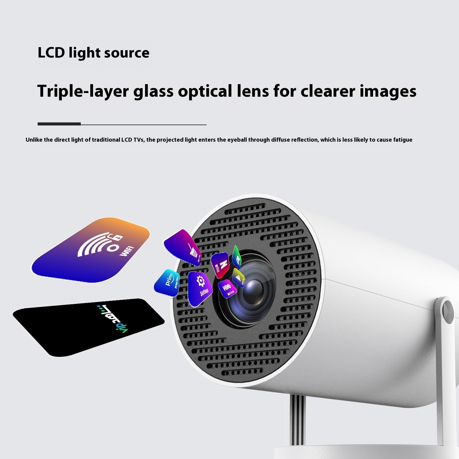 Portable Projector Small Straight Projector For Home Use 180 Degrees Projection Angle Automatic Focus Home Video Projector Minha loja