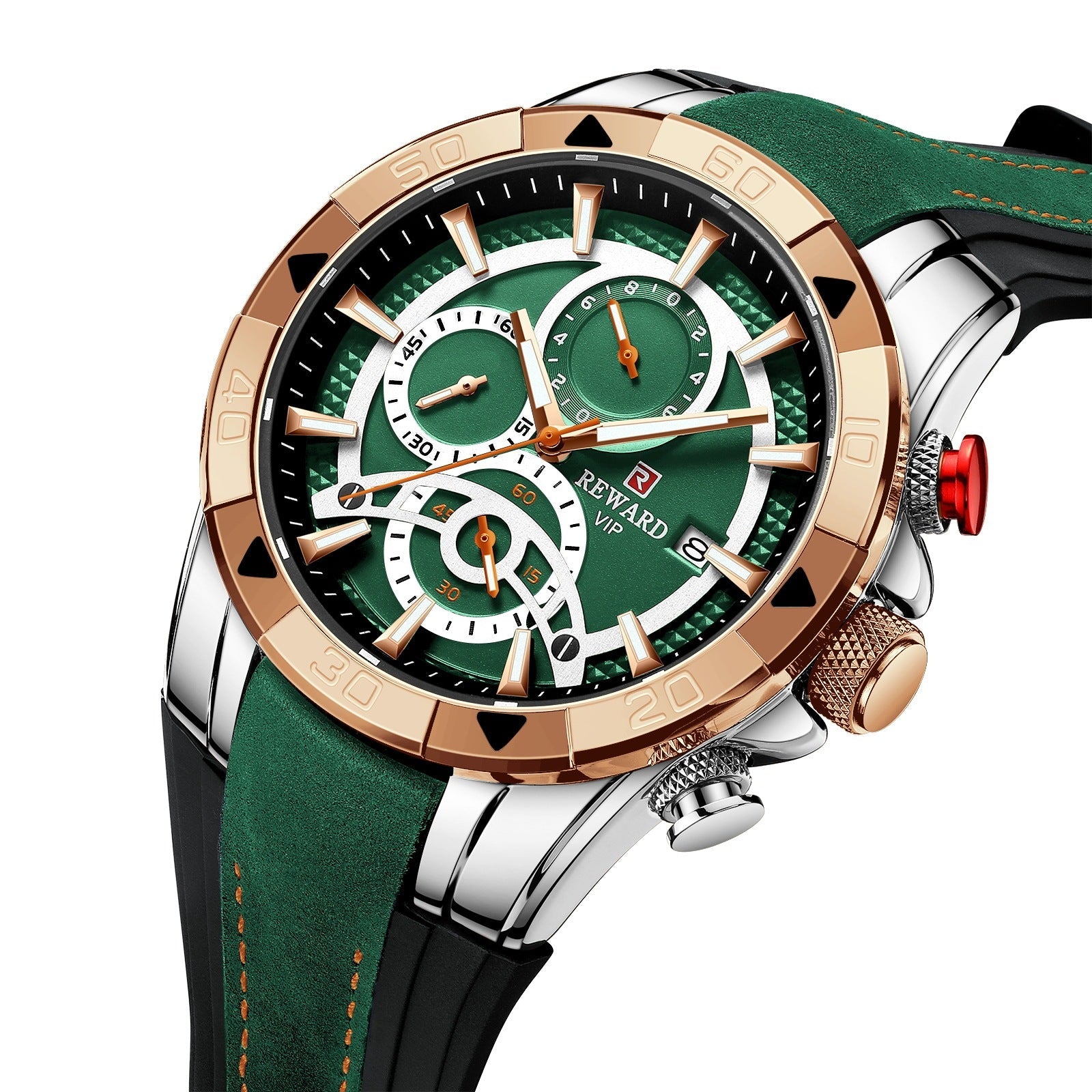Men's Watch Calendar Watch Tape Quartz Watch Six-pin Watch Business Men's Watch Minha loja