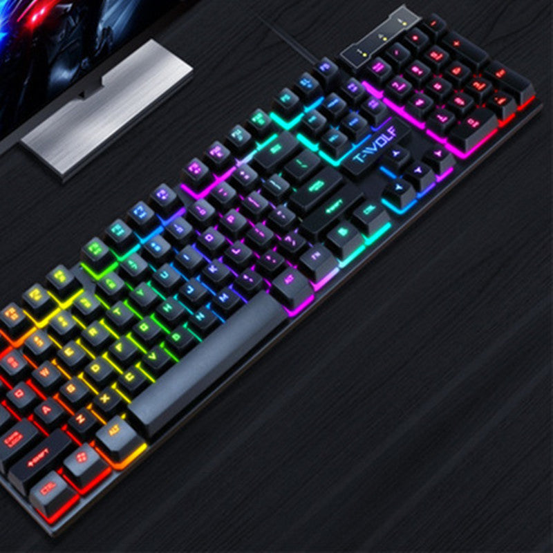 Gaming Usb Luminous Wired Keyboard Floating Manipulator Minha loja