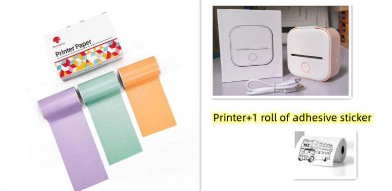 Portable Mini Thermal Label Printer Home Photo Printer Student Wrong Question Printer Bluetooth-compatible Mini Label Printer Price Tag Minha loja