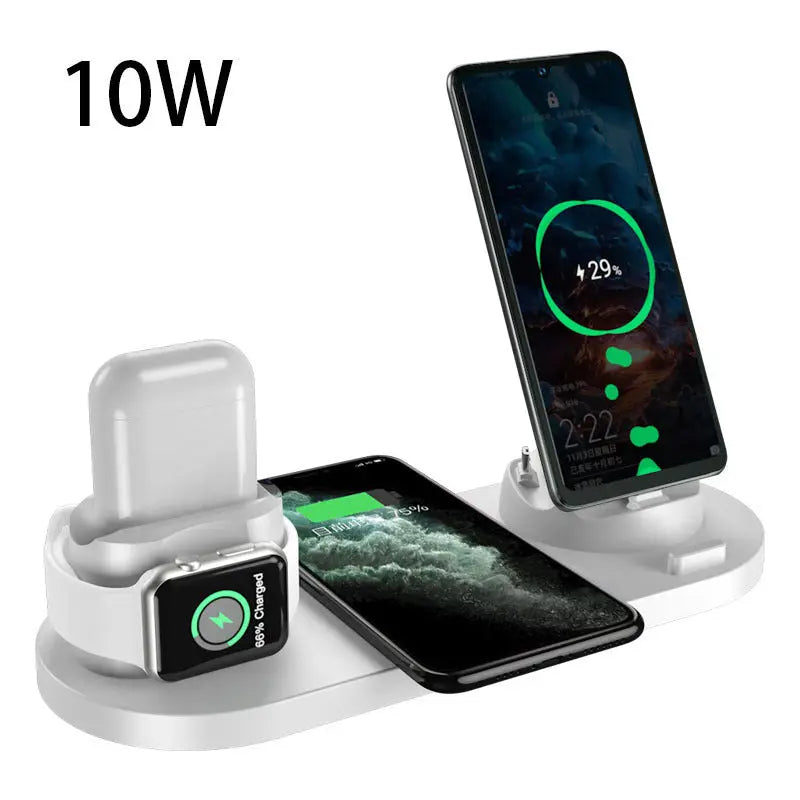 Wireless Charger For IPhone Fast Charger For Phone Fast Charging Pad For Phone Watch 6 In 1 Charging Dock Station Minha loja