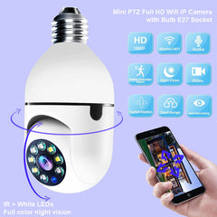 WiFi CAMERA 1080P Bulb 4X Zoom Camera E27 Home 5GWiFi Alarm Monitor Minha loja