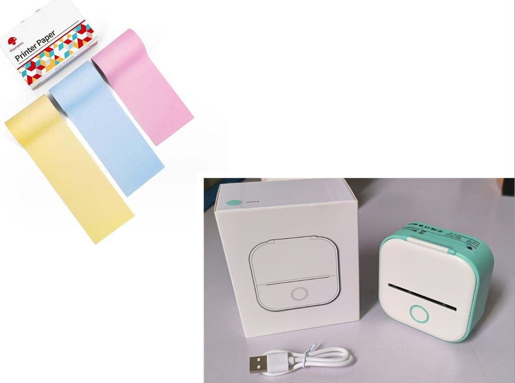 Portable Mini Thermal Label Printer Home Photo Printer Student Wrong Question Printer Bluetooth-compatible Mini Label Printer Price Tag Minha loja