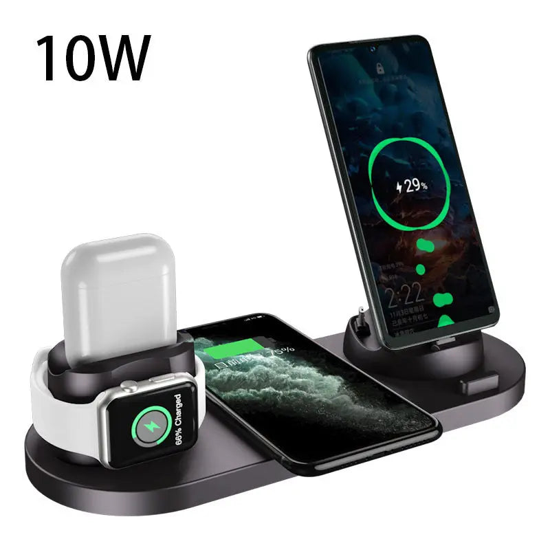 Wireless Charger For IPhone Fast Charger For Phone Fast Charging Pad For Phone Watch 6 In 1 Charging Dock Station Minha loja
