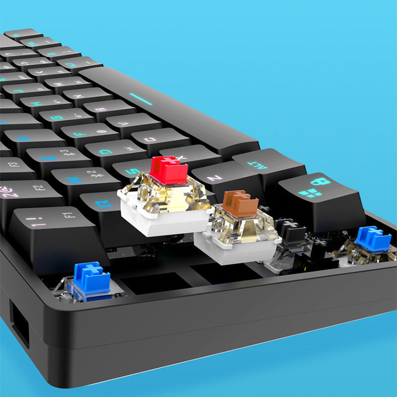 Wireless Bluetooth Keyboard Colorful PBT Keycaps Mechanical Keyboard Minha loja