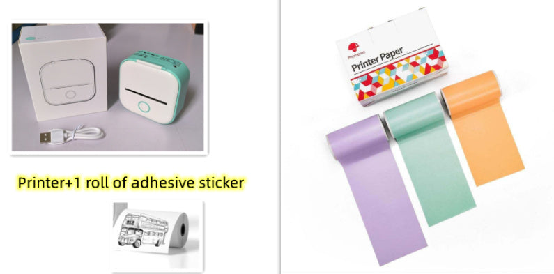 Portable Mini Thermal Label Printer Home Photo Printer Student Wrong Question Printer Bluetooth-compatible Mini Label Printer Price Tag Minha loja