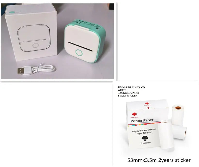 Portable Mini Thermal Label Printer Home Photo Printer Student Wrong Question Printer Bluetooth-compatible Mini Label Printer Price Tag Minha loja