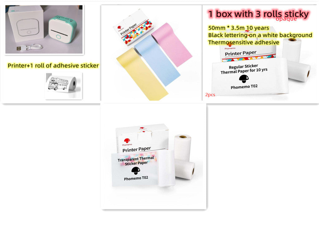 Portable Mini Thermal Label Printer Home Photo Printer Student Wrong Question Printer Bluetooth-compatible Mini Label Printer Price Tag Minha loja