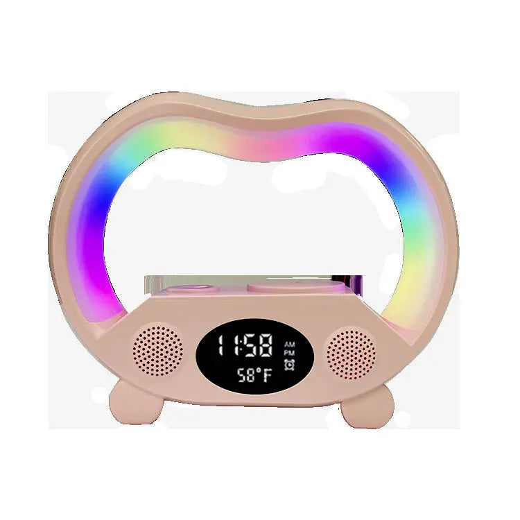 2024 New 6 In 1 Smart Remote Control Bluetooth-compatible Ambience Intelligent LED Table Lamp Multi-function Wireless Charger Night Light Bluetooth-compatible Speaker Minha loja