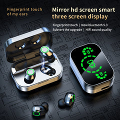 YD03 Wireless Bluetooth-compatible Headset TWS Large Screen Smart Digital Display In Ear Breathing Light Minha loja