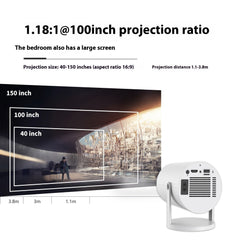 Portable Projector Small Straight Projector For Home Use 180 Degrees Projection Angle Automatic Focus Home Video Projector Minha loja