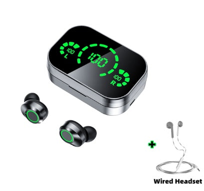 YD03 Wireless Bluetooth-compatible Headset TWS Large Screen Smart Digital Display In Ear Breathing Light Minha loja